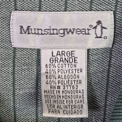 Munsingwear Men's Large Green Short Sleeve Golf Shirt - Thumbnail 3
