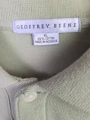 Geoffrey Beene Men’s XL Yellow, Green & Beige Short Sleeve Polo Shirts (3) - Thumbnail 10