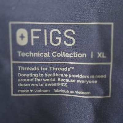 Figs Women's XL Navy Blue Catarina One-Pocket Scrub Top Shirt FW 1000 - Thumbnail 2