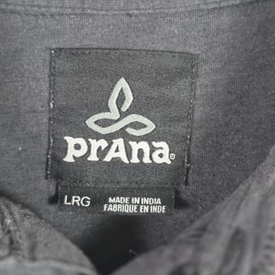 Prana Men's Large Dark Grey Short Sleeve Shirt - Thumbnail 4