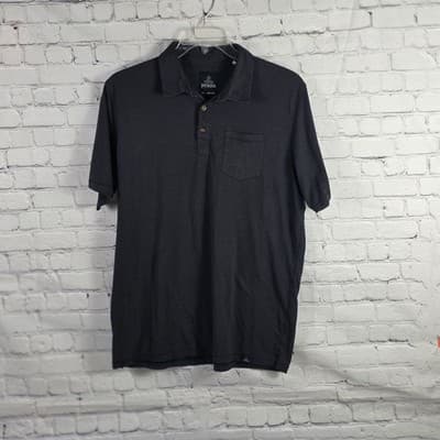 Prana Men's Large Dark Grey Short Sleeve Shirt - Image 1