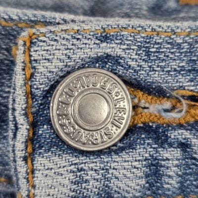 Levi's Men's 40 Blue Denim Regular Fit 505 Jean Shorts - Thumbnail 2