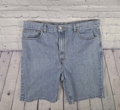 Levi's Men's 40 Blue Denim Regular Fit 505 Jean Shorts - Image 1