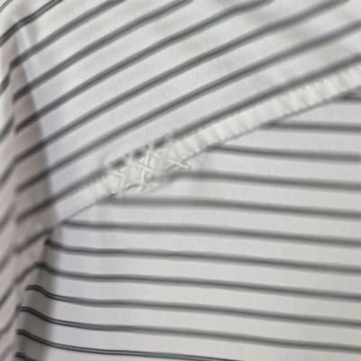 Rhone Men's XL White Striped Commuter Nylon Stretch Performance Golf S/S Shirt - Thumbnail 4