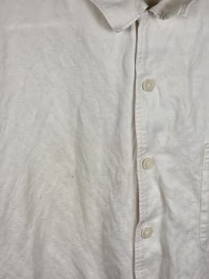 Daniel Cremieux Men's XL Ivory Silk & Linen Short Sleeve Shirt - Thumbnail 4