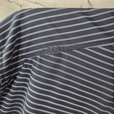 Rhone Men's XL Blue Commuter Striped Casual S/S Golf Shirt - Thumbnail 3