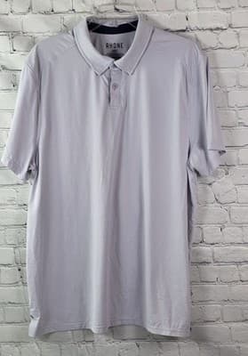 Rhone Men's XL Lavender Commuter Stripe Polo Shirt - Thumbnail 3