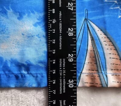 Creations Men's XL Blue Hawaiian Short Sleeve Button Down Shirt - Thumbnail 9