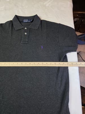 Polo by Ralph Lauren Men's Size XXL Black w/ Purple Logo - Thumbnail 4