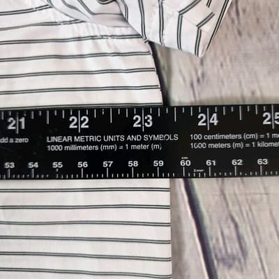 Rhone Men's XL White Striped Commuter Nylon Stretch Performance Golf S/S Shirt - Thumbnail 6
