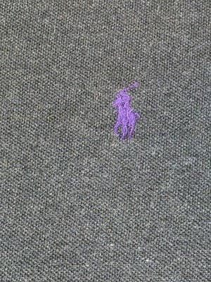 Polo by Ralph Lauren Men's Size XXL Black w/ Purple Logo - Thumbnail 2
