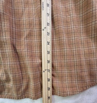 Vintage Woolrich Mens XL Buck Skin Plaid Long Sleeve Shirt - Thumbnail 7
