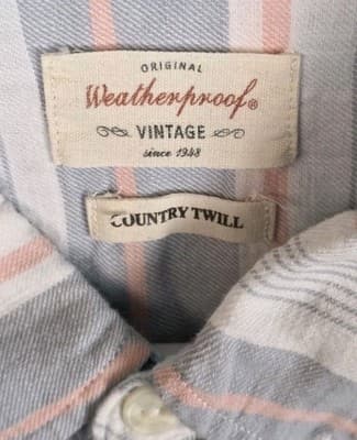 Original Weatherproof Men's XL Plaid Country Twill Short Sleeve Button Up Shirt - Thumbnail 3