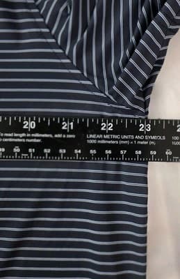 Rhone Men's XL Blue Commuter Striped Casual S/S Golf Shirt - Thumbnail 5