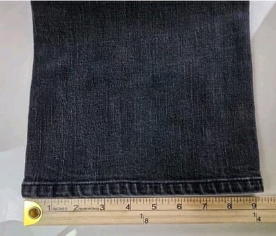 Lauren Ralph Lauren Classic Straight Jeans size 12 Black Denim Stretch Pocket - Thumbnail 8