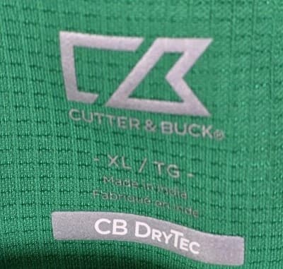 Cutter & Buck DryTek Men's XL Green Notre Dame Fighting Irish Polo Shirt - Thumbnail 3