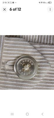 Lauren Ralph Lauren Women's Size 8 Straight Leg Brown & White Stripes Pants - Thumbnail 5