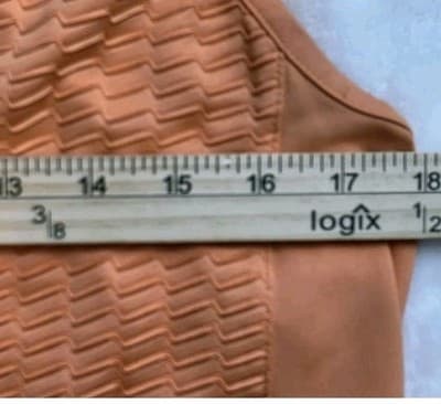 Izod Women’s Medium Orange Cool FX Preformance V-neck Golf Shirt - Thumbnail 4