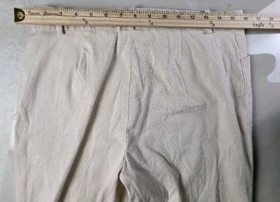 Lauren Ralph Lauren Women's Size 8 Straight Leg Brown & White Stripes Pants - Thumbnail 8