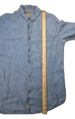 Quiksilver Waterman Mens Medium Blue Long Sleeve Button Up Shirt - Thumbnail 9