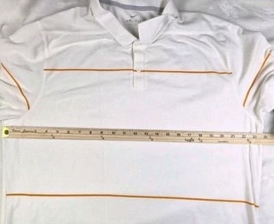 NWT Nike Men's XL Dri Fit White Pique Short Sleeve Golf Shirt - Thumbnail 5