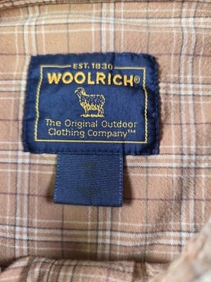 Vintage Woolrich Mens XL Buck Skin Plaid Long Sleeve Shirt - Thumbnail 2
