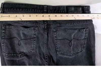 Lauren Ralph Lauren Classic Straight Jeans size 12 Black Denim Stretch Pocket - Thumbnail 7