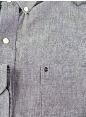 Izod Men's XL Gray Classic Fit Long Sleeve Button Up Shirt - Thumbnail 2