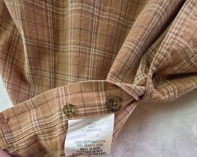 Vintage Woolrich Mens XL Buck Skin Plaid Long Sleeve Shirt - Thumbnail 4