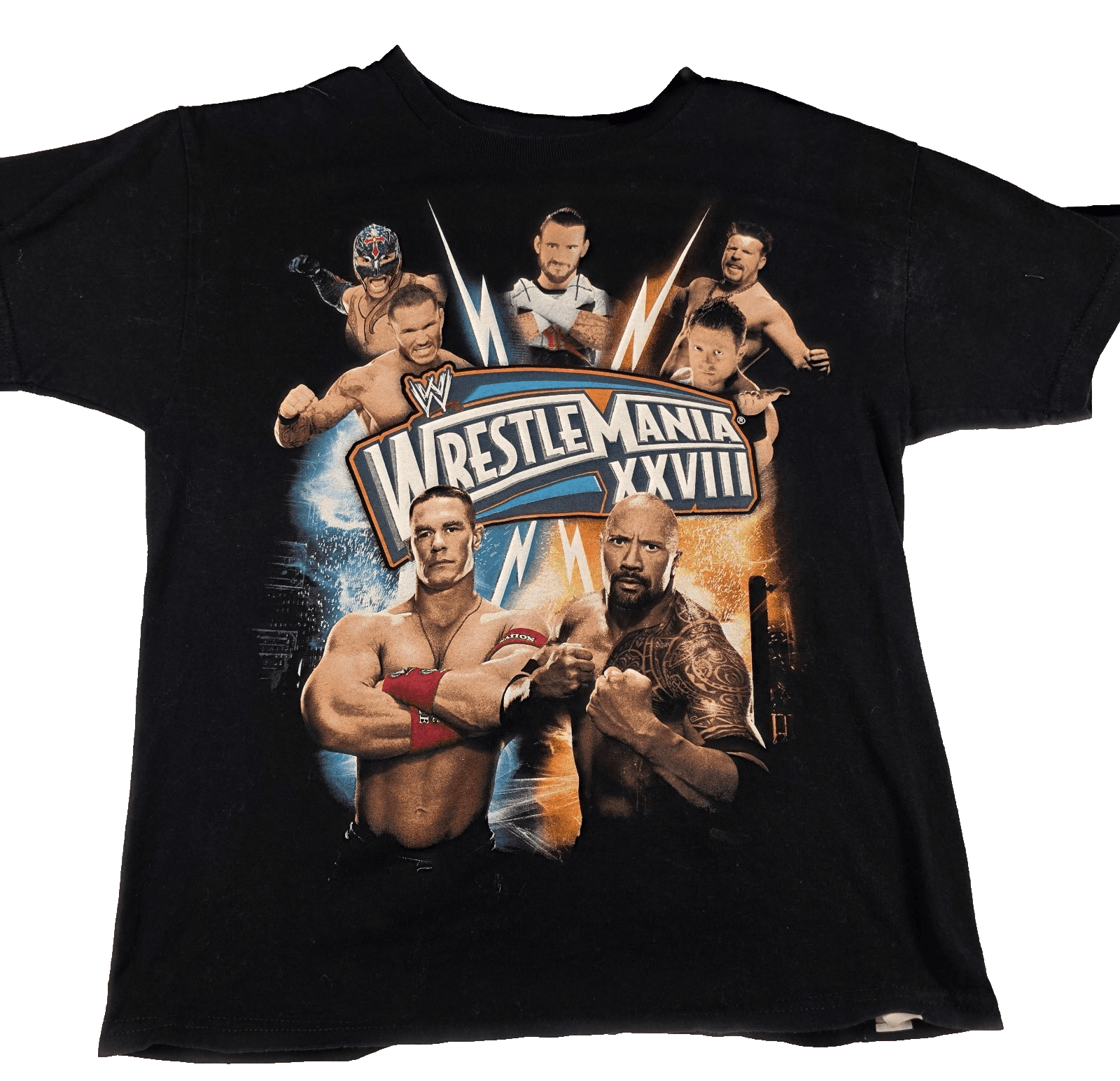 WWE WrestleMania XXVIII Graphic Tee Unisex Kids Size 14-16 - Image 1