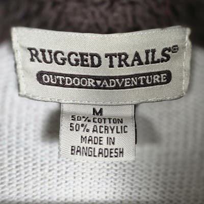 Rugged Trails Men’s Medium Tan 1/4 Zip Mock Neck Sweater - Thumbnail 4