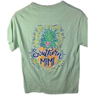 Simply Southern Shirt Women's Small Green " Southern Mimi " Short Sleeve T-Shirt - Thumbnail 5