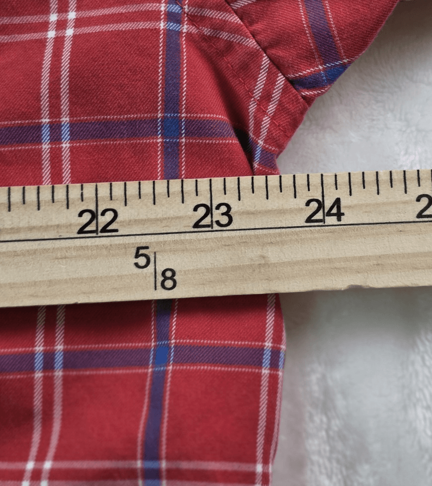 Wrangler George Strait XL Red Plaid Button Up Shirt - Thumbnail 7