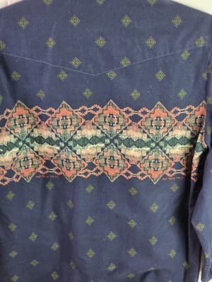 Vintage XXL Peña by Roper Southwest Yaqui Native Print Western Button Up Shirt - Thumbnail 5