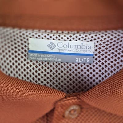 Columbia PFG Men's Large Texas Longhorns Burnt Orange Short Sleeve Polo Shirt - Thumbnail 4