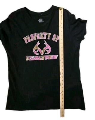 Real Tree Women's XL Black & Pink Short Sleeve T-Shirt - Thumbnail 6