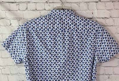Denim & Flower Men's Small Blue Floral Short Sleeve Shirt - Thumbnail 5