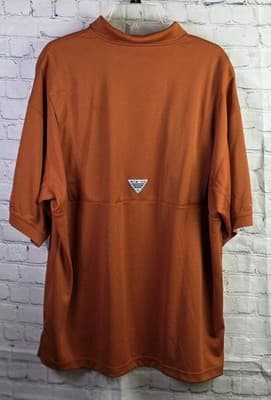Columbia PFG Men's Large Texas Longhorns Burnt Orange Short Sleeve Polo Shirt - Thumbnail 8