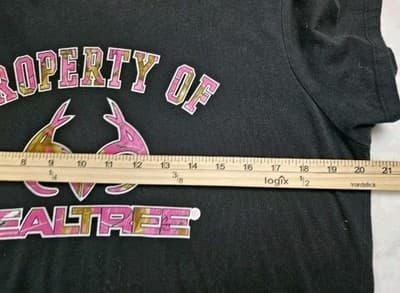 Real Tree Women's XL Black & Pink Short Sleeve T-Shirt - Thumbnail 4