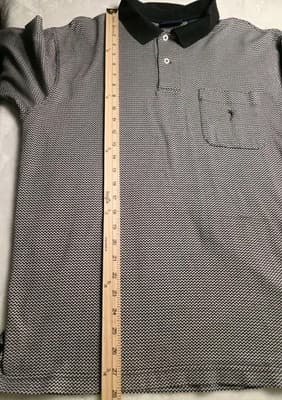 Daniel Cremieux Mens Large Gray Striped Short Sleeve Polo Shirt - Thumbnail 5