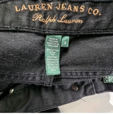 Ralph Lauren Jeans Women's Size 8 Black Bootcut Denim Jeans - Thumbnail 3