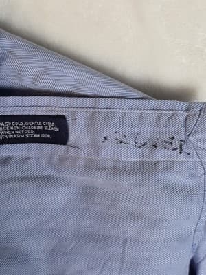 Daniel Cremieux Men's 17 - 33 Blue Shirt with Pinstripes - Thumbnail 5