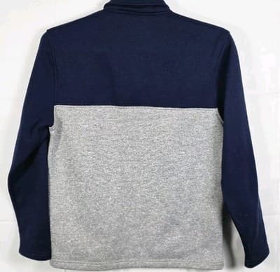 IZOD Men's Small Blue & Gray Mock Neck Fleece Pullover - Thumbnail 8