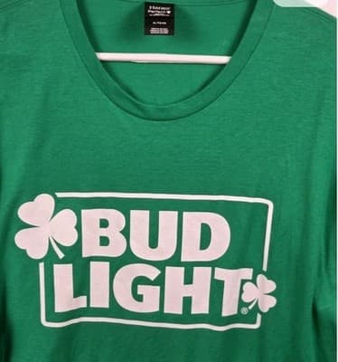 Bud Light Men's XL Green St Paddy's Day T-Shirt - Thumbnail 2