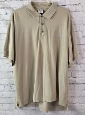 Vintage Columbia Polo Shirt Mens XL Extra Large Beige Cotton Short Sleeve 90s - Thumbnail 2