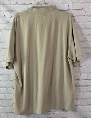 Vintage Columbia Polo Shirt Mens XL Extra Large Beige Cotton Short Sleeve 90s - Thumbnail 7