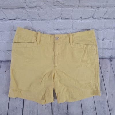 Lauren Jeans Co. Ralph Lauren Women's Size 8 Yellow Chino Shorts - Image 1