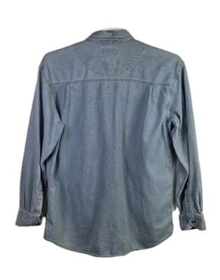 2001 Bill Elliott Winston Cup Men's Large Blue Denim Embroidered Shirt - Thumbnail 6