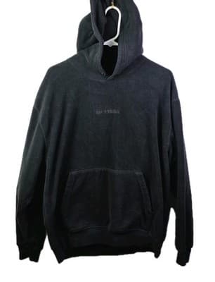 NIKE Air Jordan Hoodie Large Black Plush Fleece Jumpman Logo Sweatshirt - Image 1