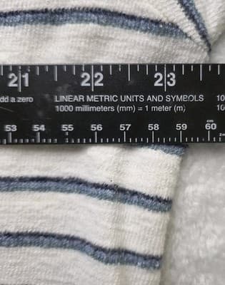 Marine Layer Men’s XL Ivory Blue Striped Long Sleeve Hoodie - Thumbnail 7